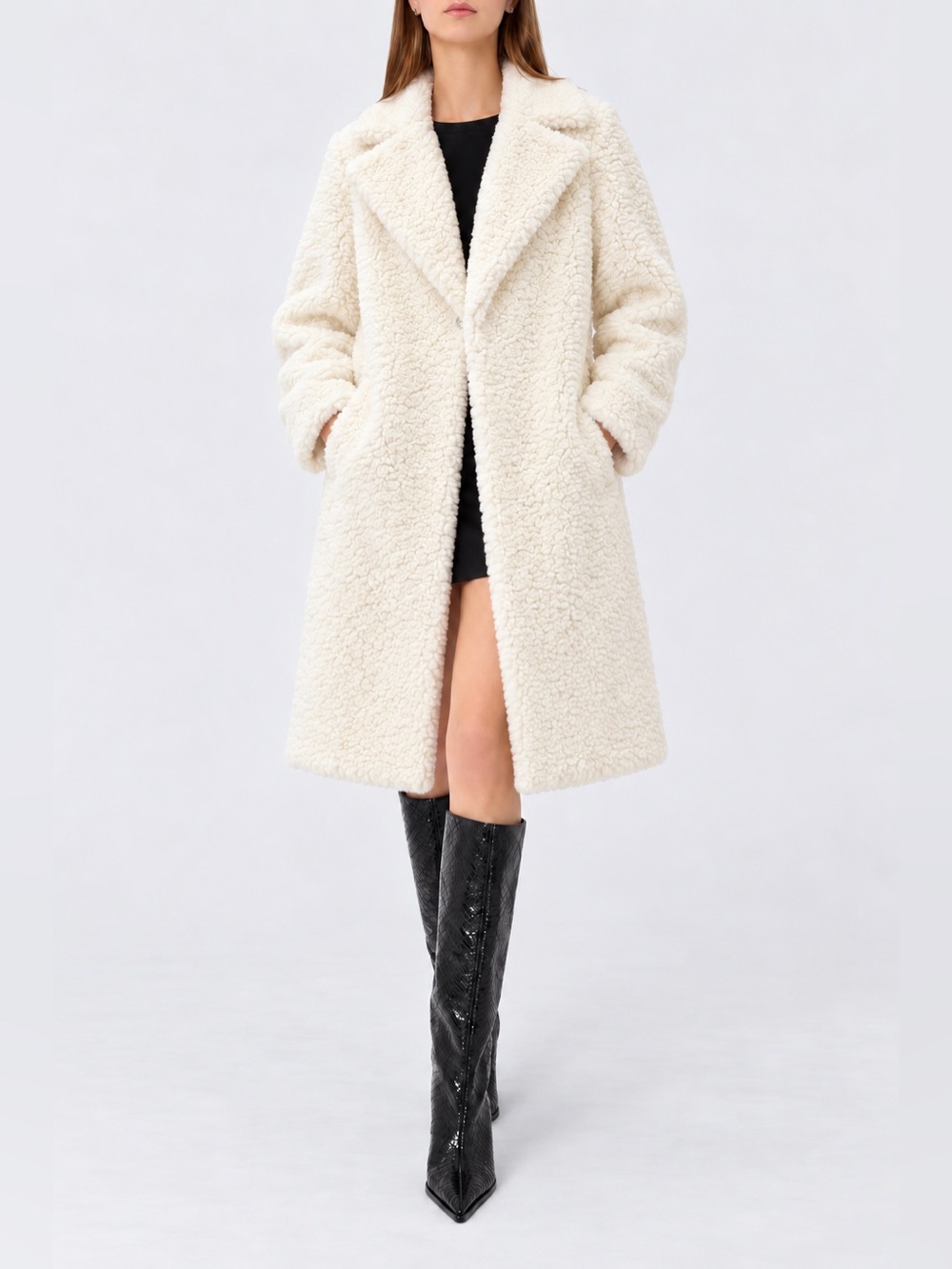 BNWT MILLY $702 faux shearling coat SM